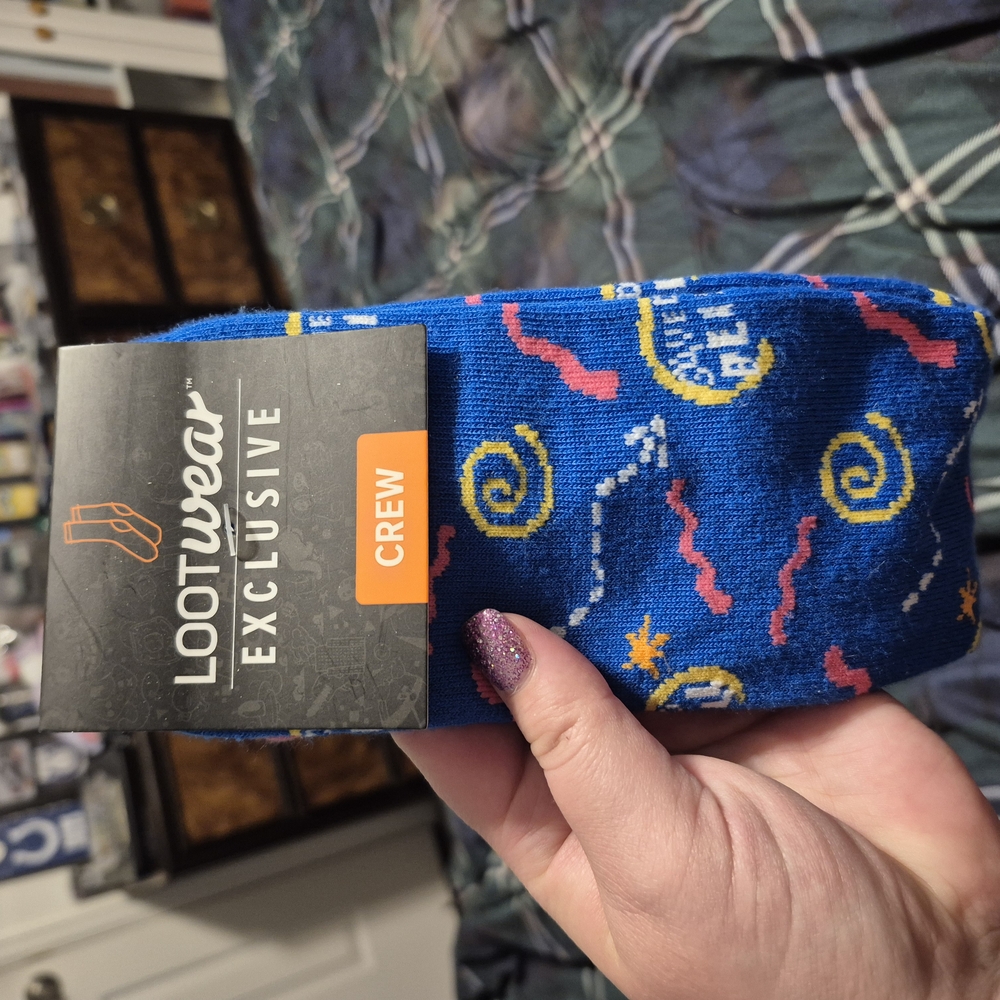 Exclusive Saved By The Bell Blue Crew Socks